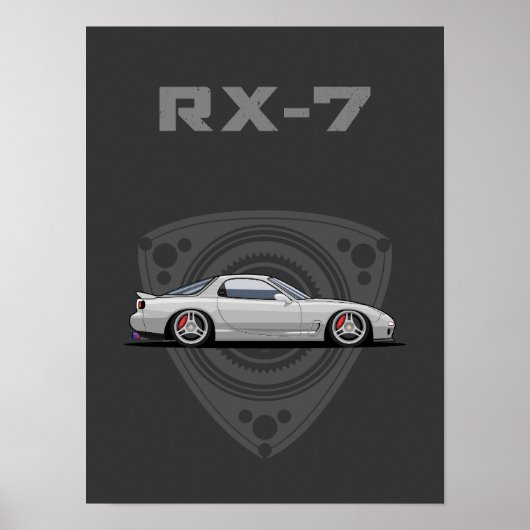 RX7 FD rotary JDM car Poster (Voorkant)