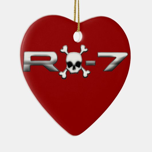 RX7 met een schedel Keramisch Ornament (Rechts)