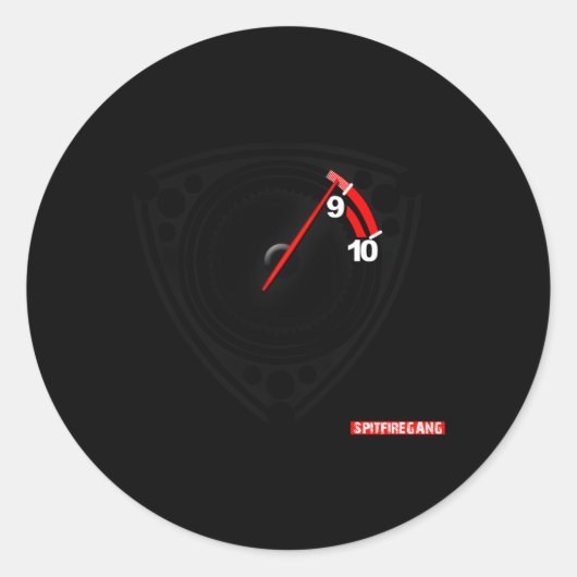 RX8 Redline Ronde Sticker (Voorkant)