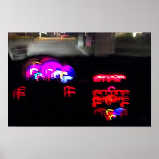 RX-8 bij nacht Poster (Voorkant)