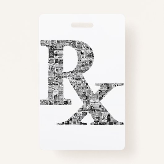 Rx apothecary vintage ads badge (Voorkant)