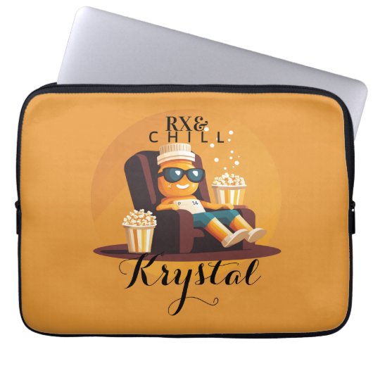 Rx & chill | Grappige apotheek tech namen Laptop Sleeve (Voorkant)