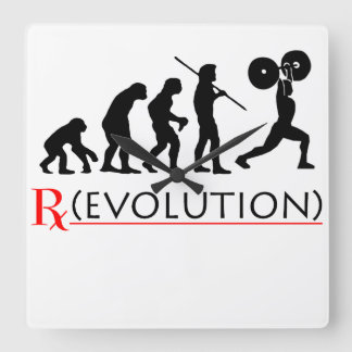 RX - Evolutiegrafiek "Elite Fitness" wandklok