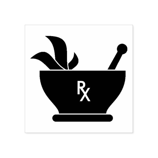 RX Farmaceutische Logo Farmacotherapie Rubberstempel (Afrduk)
