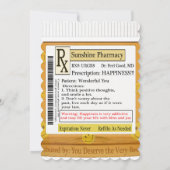 RX Funny Happiness Prescrition Kaart (Achterkant)