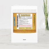 RX Funny Happiness Voorschrift Kaart (Achterkant)