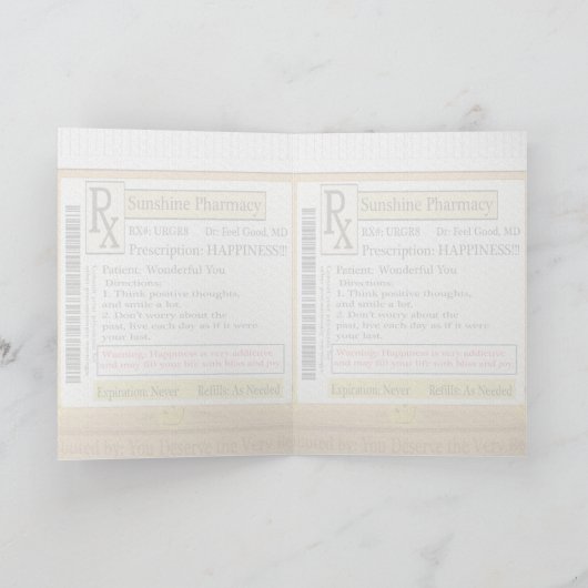 RX Funny Happiness Voorschrift Kaart (Binnen)