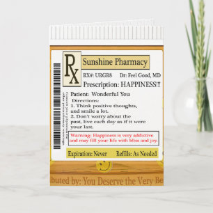 RX Funny Happiness Voorschrift Kaart