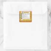 RX Funny Happiness Voorschrift Vierkante Sticker (Tas)