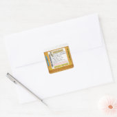 RX Funny Happiness Voorschrift Vierkante Sticker (Envelop)