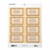 RX-kabel / oud -  / pepermunt Etiket (Full Sheet)