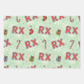 RX-Mas apotheek Kerstmis Inpakpapier Vel (Voorkant 3)