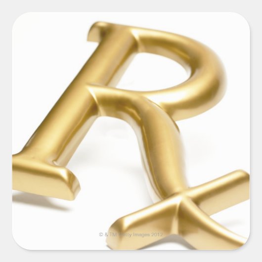Rx-medicijnteken Vierkante Sticker (Voorkant)