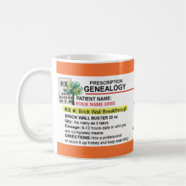 RX Medicine Prescription Bottle Genealogie Mok