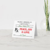 RX Medisch Kerstrecept Kaart (Voorkant)