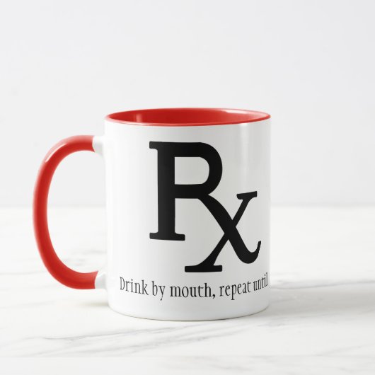 Rx Mok voorschrijvingskoffie (Links)