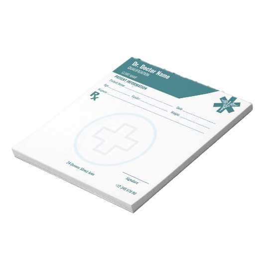 RX Pad voor Dokters - Recept Pad Notitieblok (Linkerzijde)