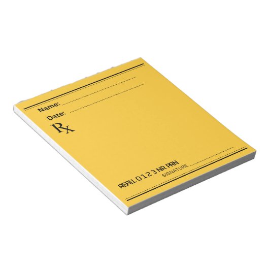 Rx Prescription Pad – Write Your Own Notes Notitieblok (Schuin)