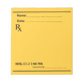 Rx Prescription Pad – Write Your Own Notes Notitieblok (Voorkant)
