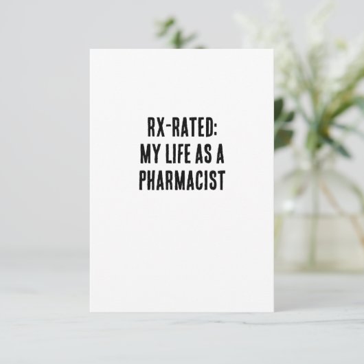 Rx-rated: Mijn leven als apotheker Bedankkaart (Staand voorkant)