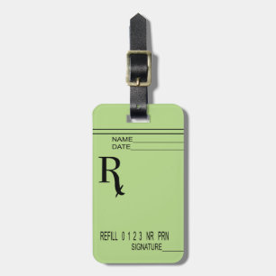 Rx Recept Padvak - Schrijf Uw Eigen Recept! Bagagelabel