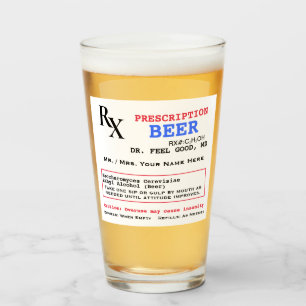 RX-recept voor bier Glas