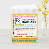 RX Recept voor Huwelijk Kaart (Gele Bloem)