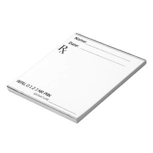 Rx-receptblok – Schrijf je eigen notities Notitieblok