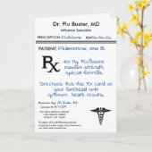 RX-recepttest Funny Flu Remedy Kaart (Gele Bloem)