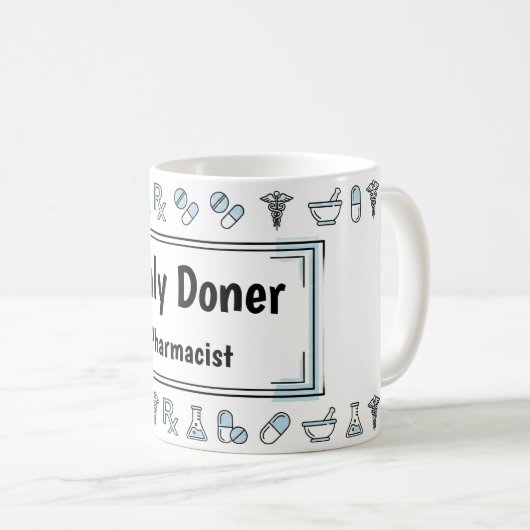 RX Style Personalized Pharmacist Mug Koffiemok (Voorkant rechts)