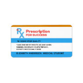 RX SUCCESS Verpleegster Dokter Medische Afstudeer  Etiket (Voorkant)