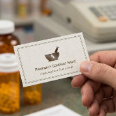 RX Symbol Pharmacy Chemist Company - Classic Linen Visitekaartje