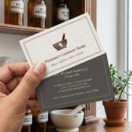 RX Symbol Pharmacy Chemist Company - Classic Linen Visitekaartje