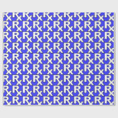 Rx symbool blauw omslagpapier cadeaupapier (Vlak)