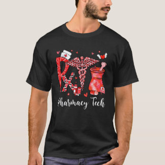 Rx Verpleegster Apotheek Tech Valentijnsdag PharmD T-shirt