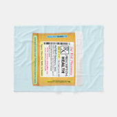 RX Voorschrift voor een goede gezondheid Fleece Deken (Voorkant (Horizontaal))