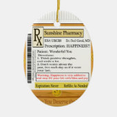 RX Voorschrift voor geluk Keramisch Ornament (Voorkant)