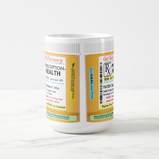 RX Voorschrift voor gezondheid Koffiemok (Center)