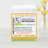 RX Voorschrift voor pensionering Kaart (Gele Bloem)