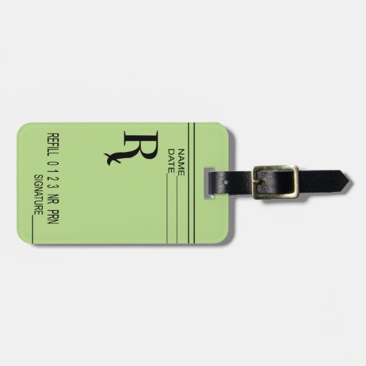 Rx-voorschrijfpad - Schrijf uw eigen voorschrijven Bagagelabel (Voorkant horizontaal)