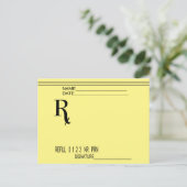 Rx-voorschrijfpad - Schrijf uw eigen voorschrijven Briefkaart (Staand voorkant)