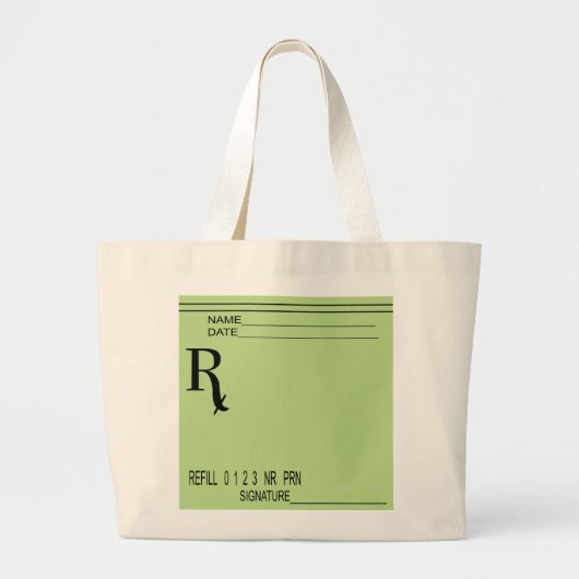 Rx-voorschrijfpad - Schrijf uw eigen voorschrijven Grote Tote Bag (Voorkant)