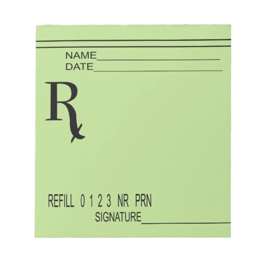 Rx-voorschrijfpad - Schrijf uw eigen voorschrijven Notitieblok (Voorkant)