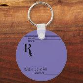 Rx-voorschrijfpad - Schrijf uw eigen voorschrijven Sleutelhanger (Voorkant)