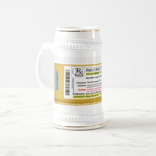 RX Voorschrijvingsbier Mok CustomizeAbles (Voorkant links)