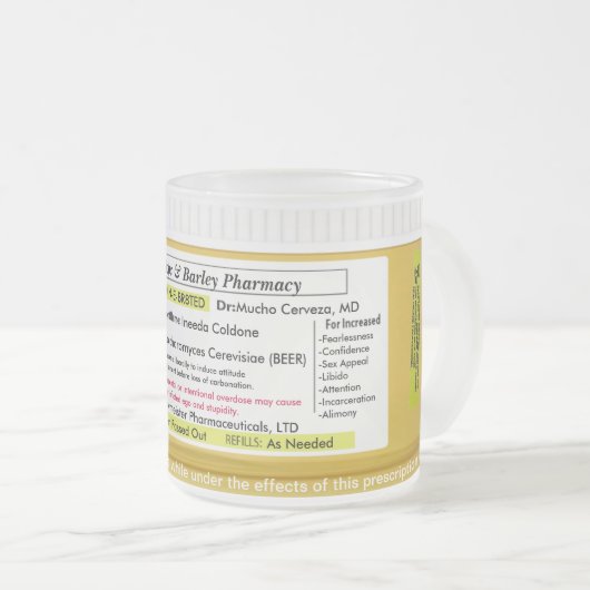 RX Voorschrijvingsbier Mok CustomizeAbles (Voorkant rechts)