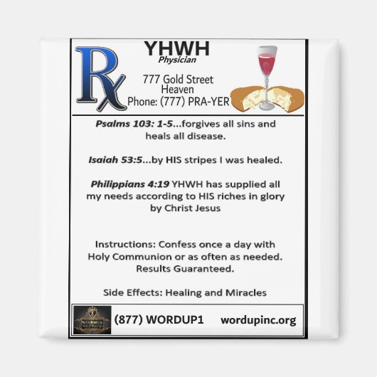 Rx-YHWH Magneet (Voorkant)