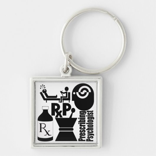 RxP LOGO die psycholoog voorschrijft. Sleutelhanger (Voorkant)