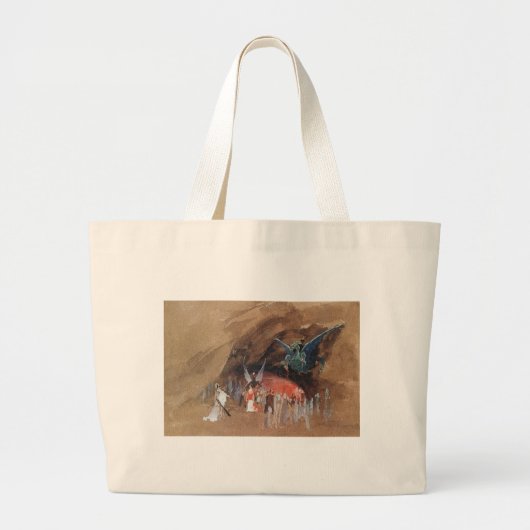 Ryabushkin Dragons Cave Grote Tote Bag (Voorkant)