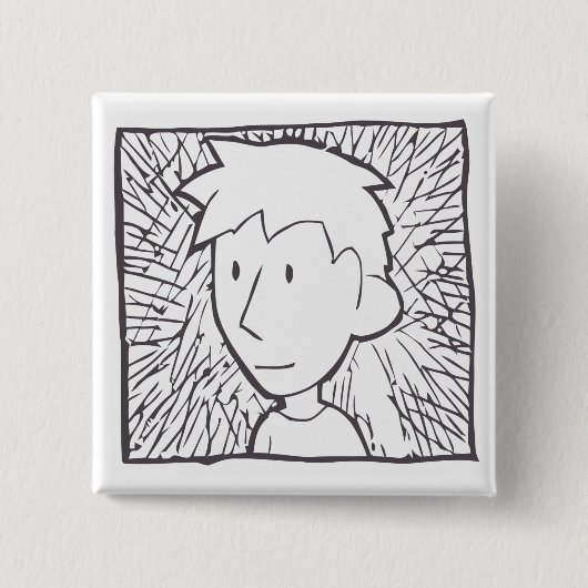 ryah-knop vierkante button 5,1 cm (Voorkant)